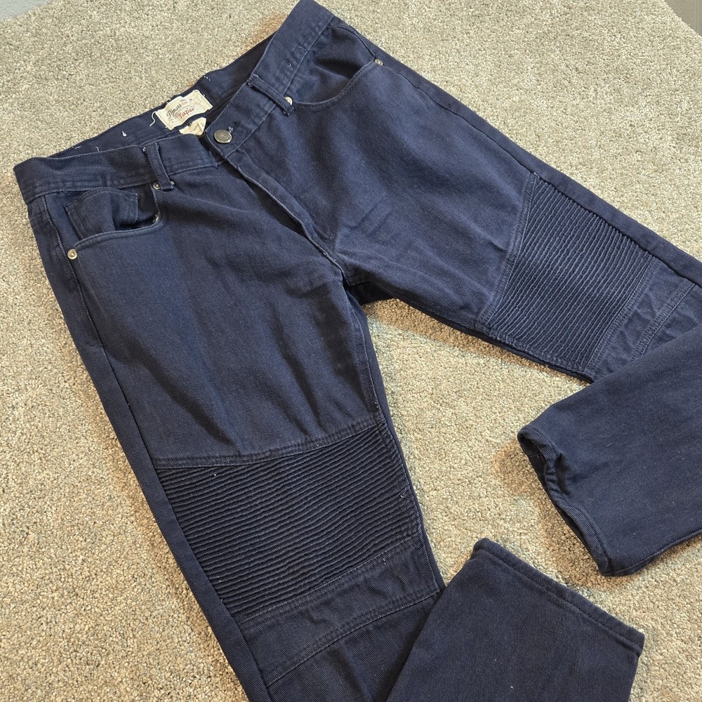 PJ Mark Taper Jeans 38/34 Mens Dark Wash‎ Moto